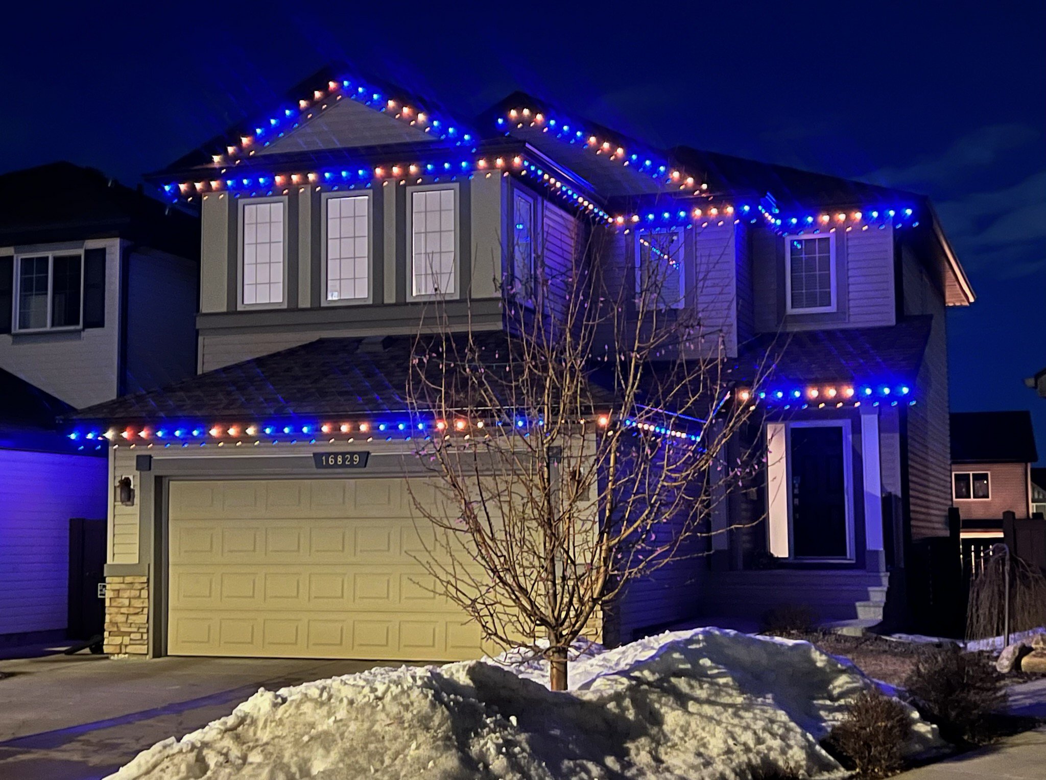 Oiler Pride with Permanent Lights