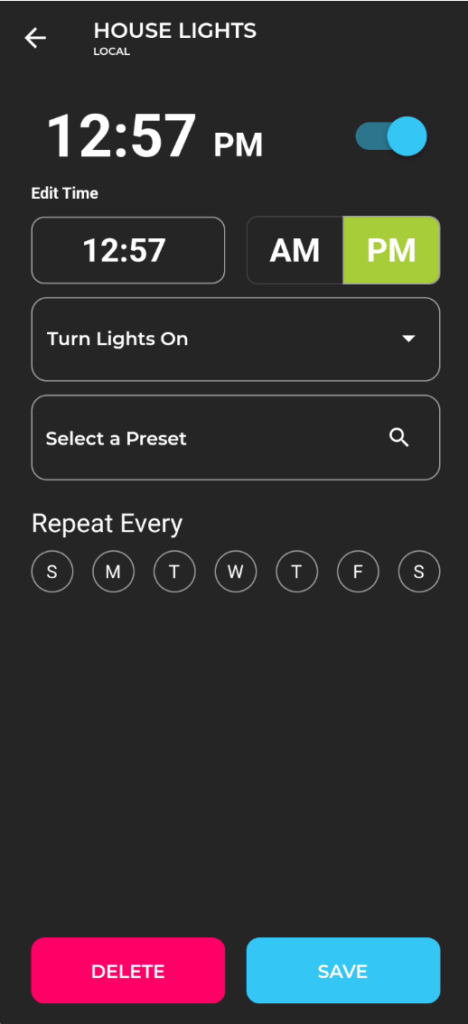 Watts 2.0 Tutorial: Unlock Your Permanent Christmas Lights 10 watts 2.0 tutorial timed schedule setup screen
