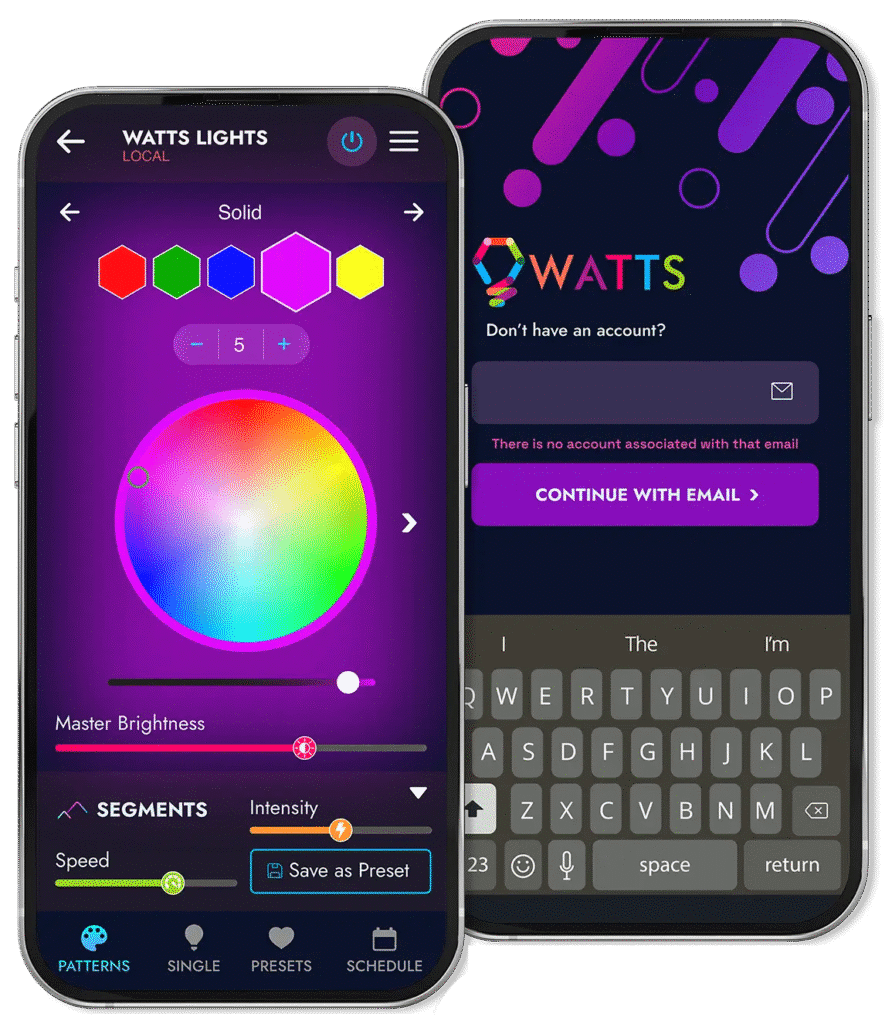 Permanent Christmas Lights - watts phone screen 1
